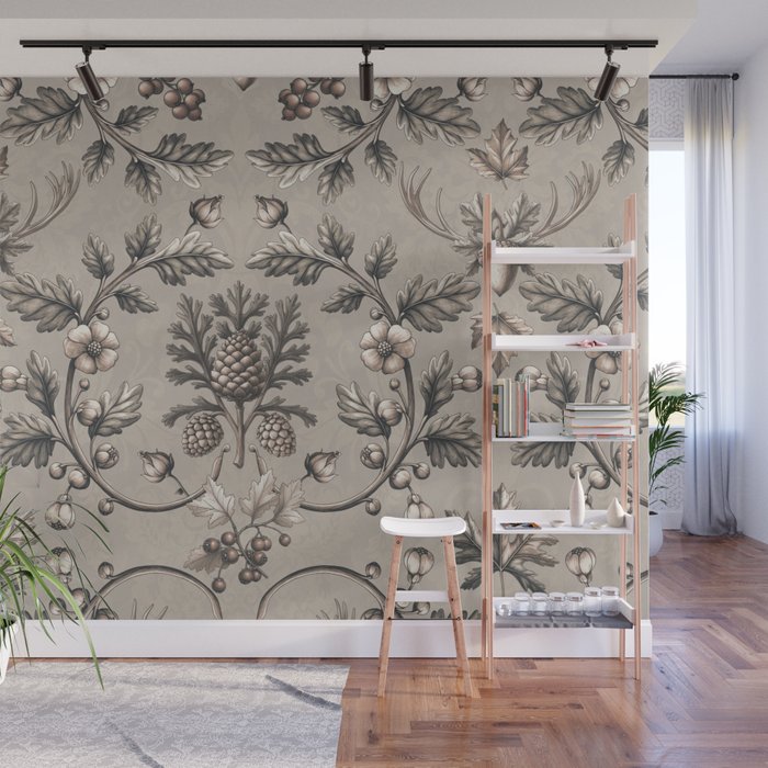 William Morris Woodland Nostalgia Beige Wall Mural Gallery Image 1