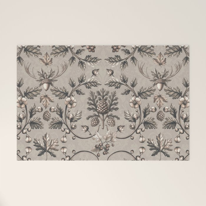 William Morris Woodland Nostalgia Beige Welcome Mat Gallery Image 1
