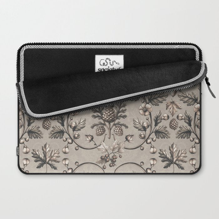 William Morris Woodland Nostalgia Beige Laptop Sleeve Gallery Image 2