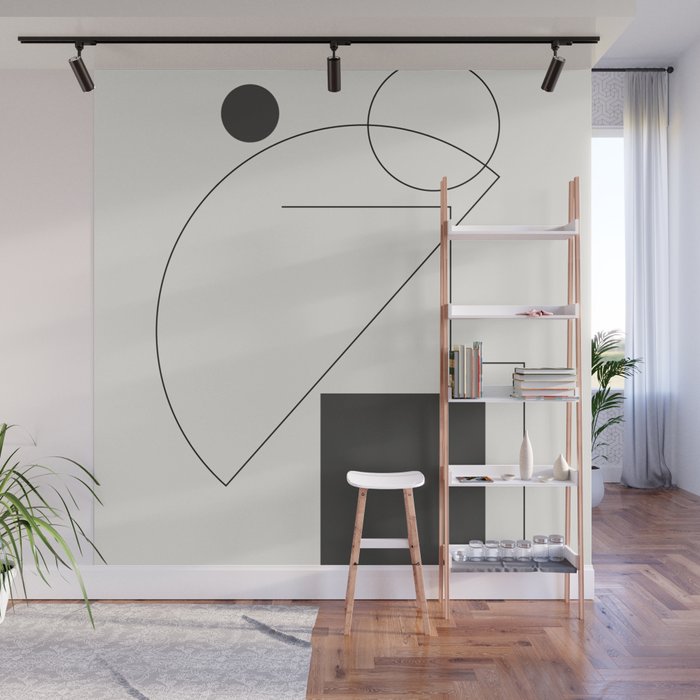 Abstract Minimal Geometric 2 Wall Mural Gallery Image 1