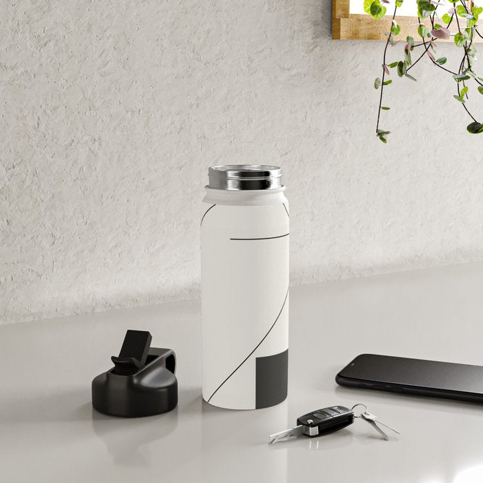 Abstract Minimal Geometric 2 Water Bottle Gallery Image 4