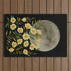 Moon Greeting- Yellow Evening Primrose Outdoor Rug Gallery Image 1