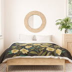 Moon Greeting- Yellow Evening Primrose Duvet Cover Gallery Image 3