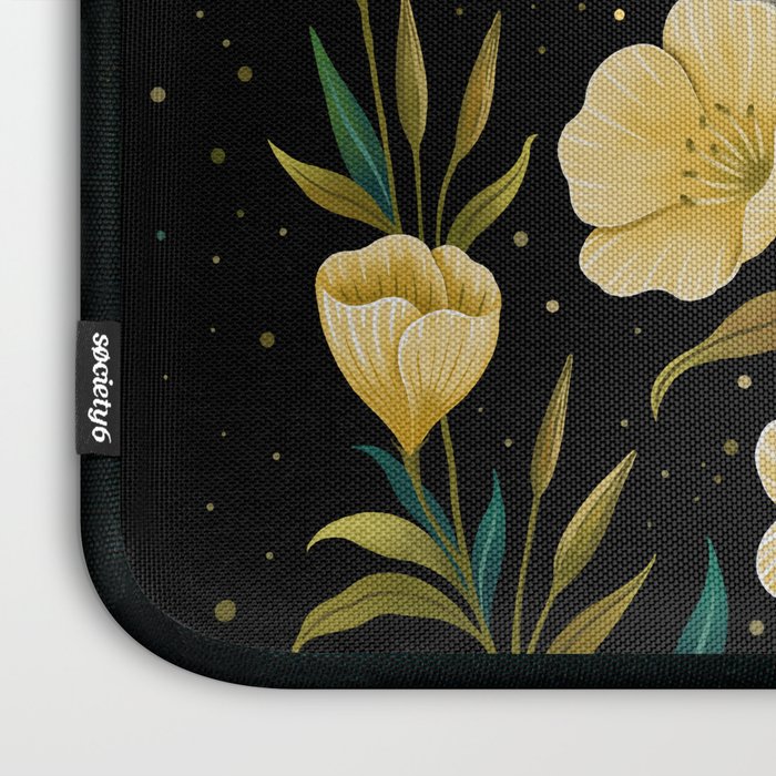 Moon Greeting- Yellow Evening Primrose Laptop Sleeve Gallery Image 3