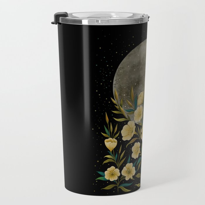 Moon Greeting- Yellow Evening Primrose Travel Mug Gallery Image 3