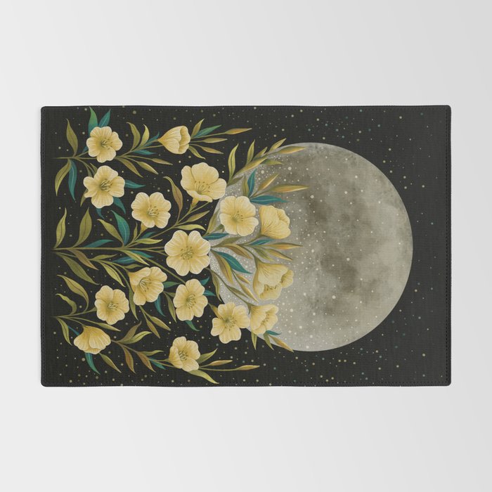 Moon Greeting- Yellow Evening Primrose Rug Gallery Image 2