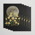 Moon Greeting- Yellow Evening Primrose Wrapping Paper Gallery Image 3