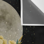 Moon Greeting- Yellow Evening Primrose Wall Tapestry Gallery Image 3