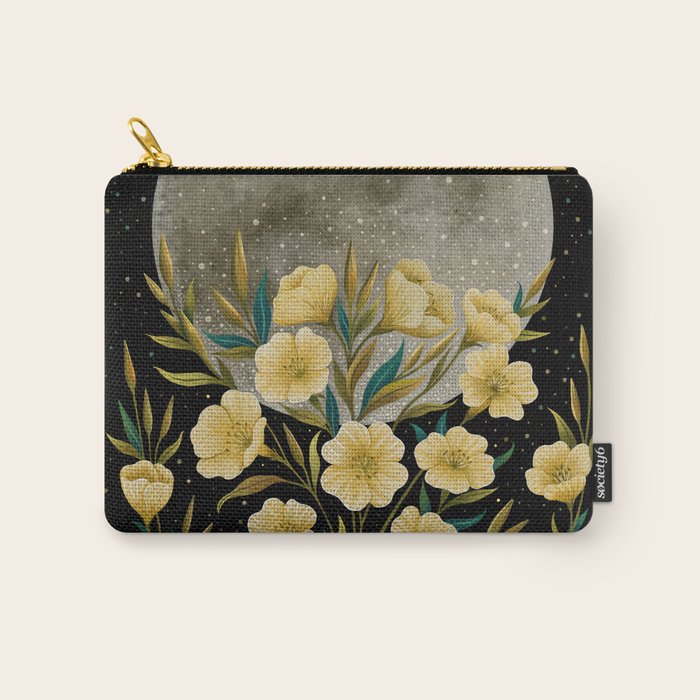 Moon Greeting- Yellow Evening Primrose Carry All Pouch Gallery Image 1
