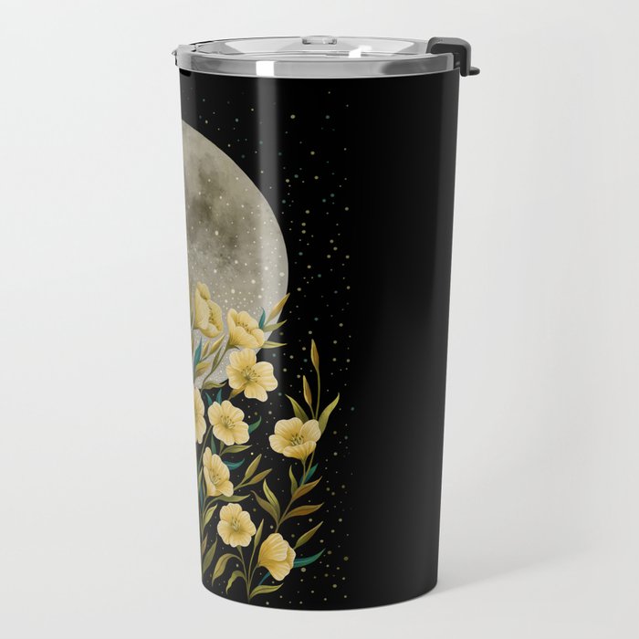 Moon Greeting- Yellow Evening Primrose Travel Mug Gallery Image 2