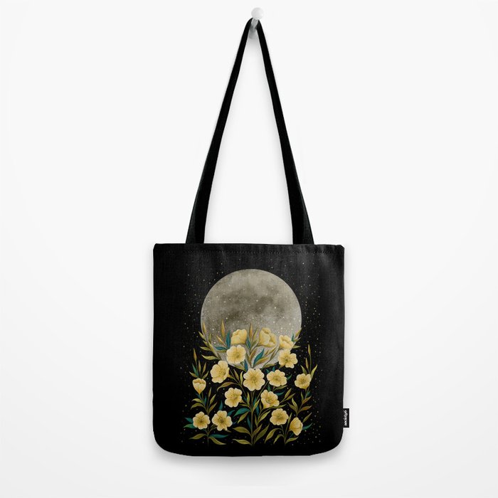 Moon Greeting- Yellow Evening Primrose Tote Bag Gallery Image 2
