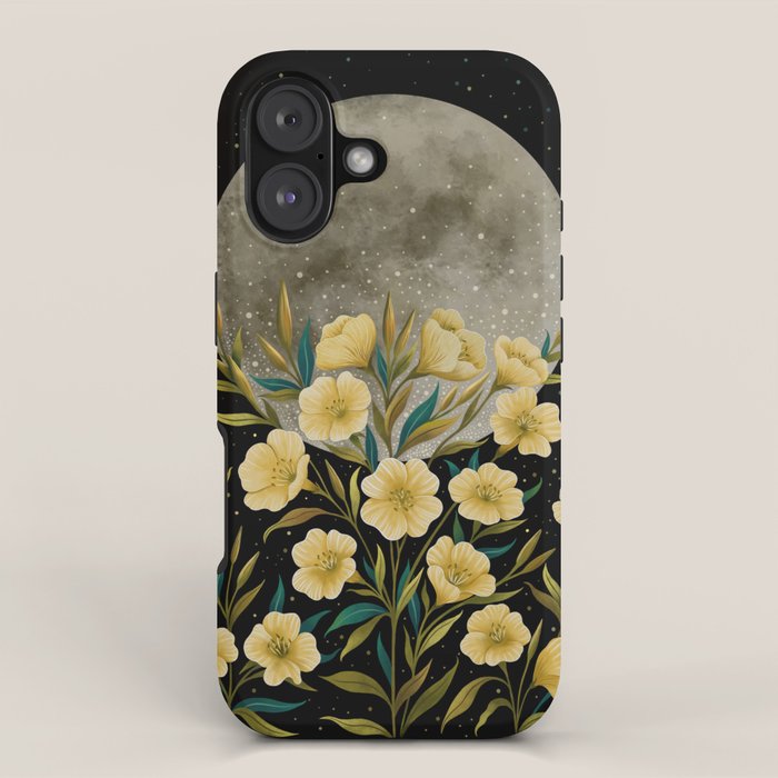 Moon Greeting- Yellow Evening Primrose iPhone Case Gallery Image 1