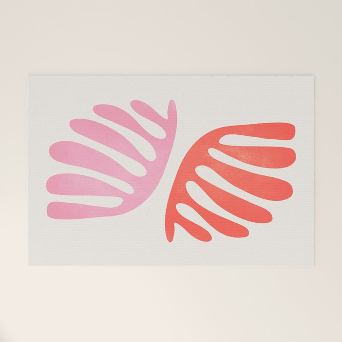 Peach & Orange: Wild Leaf | Matisse Foliage Paper Cutouts 03 Welcome Mat Gallery Image 1