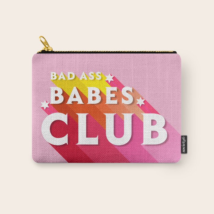 Bad Ass babes club in pink Carry All Pouch Gallery Image 1