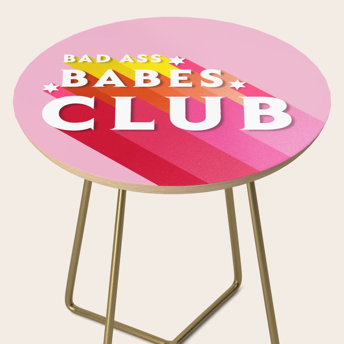 Bad Ass babes club in pink Side Table Gallery Image 2