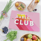 Bad Ass babes club in pink Cutting Board Gallery Image 2