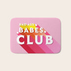 Bad Ass babes club in pink Bath Mat Gallery Image 1