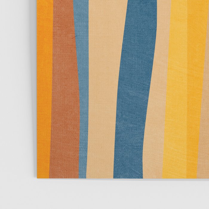 Blue Yellow Burnt-Orange Rust Abstract Artwork Poster Gallery Image 3