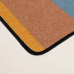 Blue Yellow Burnt-Orange Rust Abstract Artwork Desk Mat Gallery Image 4