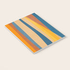 Blue Yellow Burnt-Orange Rust Abstract Artwork Notebook Gallery Image 3