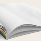 Blue Yellow Burnt-Orange Rust Abstract Artwork Notebook Gallery Image 2