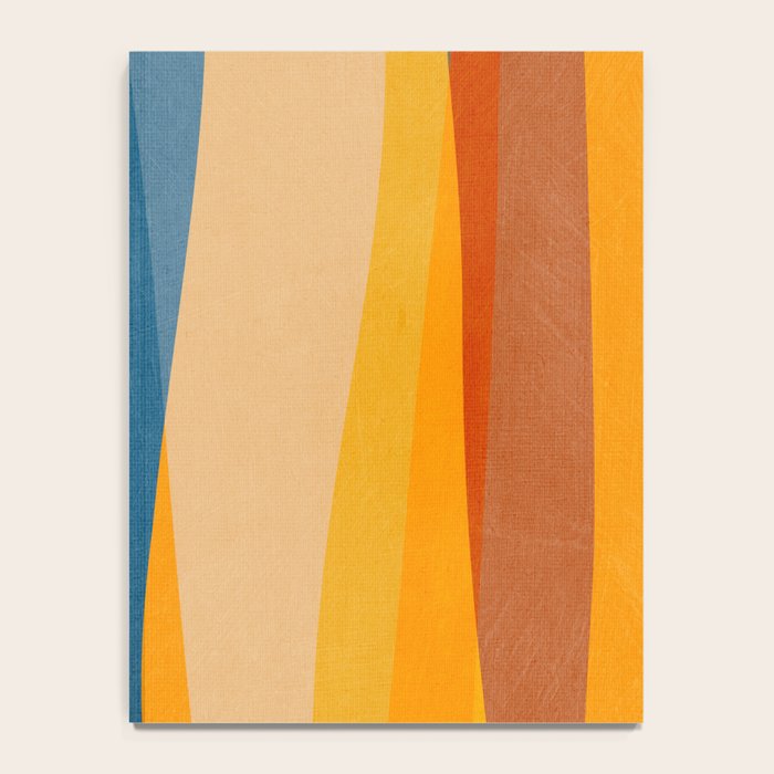 Blue Yellow Burnt-Orange Rust Abstract Artwork Notebook Gallery Image 4