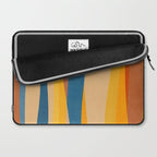 Blue Yellow Burnt-Orange Rust Abstract Artwork Laptop Sleeve Gallery Image 2