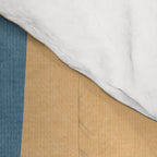 Blue Yellow Burnt-Orange Rust Abstract Artwork Comforter Gallery Image 4