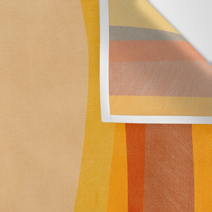 Blue Yellow Burnt-Orange Rust Abstract Artwork Wall Tapestry Gallery Image 3
