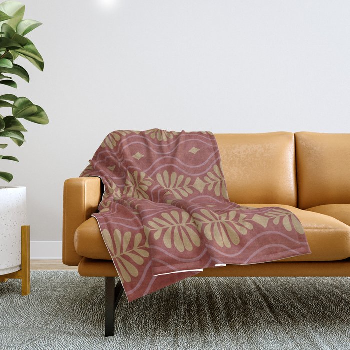 Wheatberry Fronds Throw Blanket Gallery Image 1