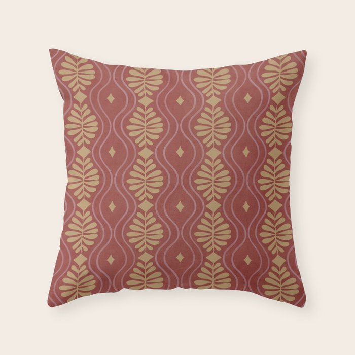 Wheatberry Fronds Throw Pillow Gallery Image 1