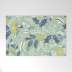 Wonderful ditsy holiday joy mint Welcome Mat Gallery Image 1