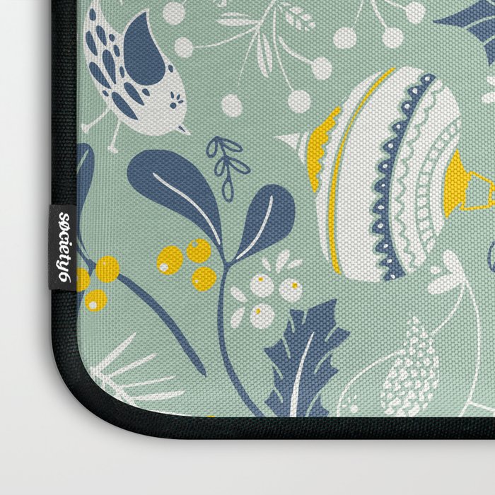 Wonderful ditsy holiday joy mint Laptop Sleeve Gallery Image 3