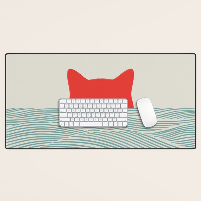 Cat Landscape 180: Sunrise Cat Desk Mat Gallery Image 1