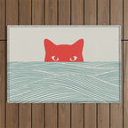 Cat Landscape 180: Sunrise Cat Outdoor Rug Gallery Image 1
