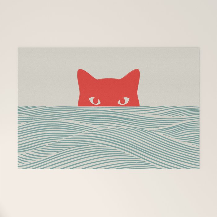 Cat Landscape 180: Sunrise Cat Welcome Mat Gallery Image 1