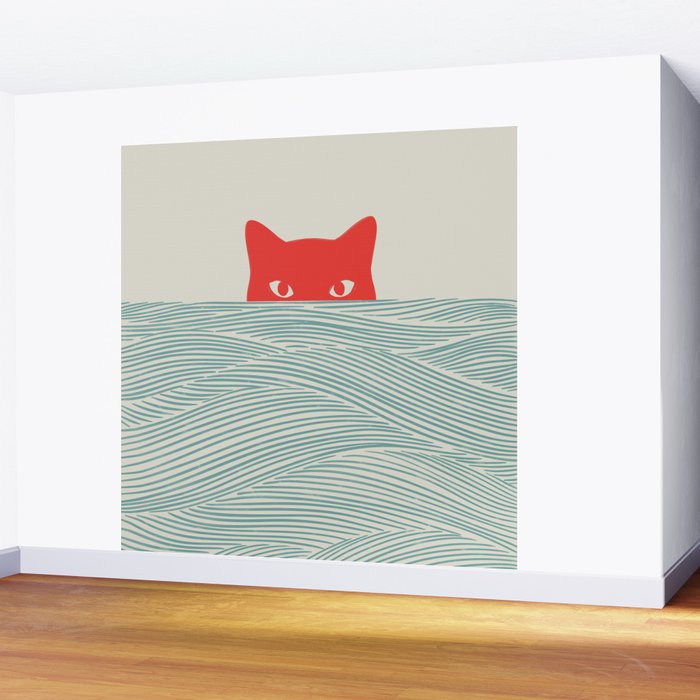 Cat Landscape 180: Sunrise Cat Wall Mural Gallery Image 2