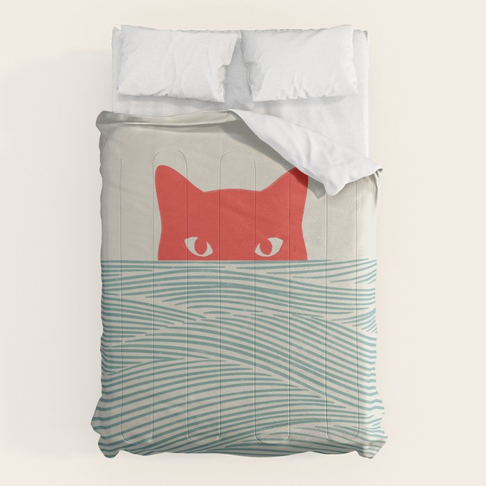 Cat Landscape 180: Sunrise Cat Comforter Gallery Image 6