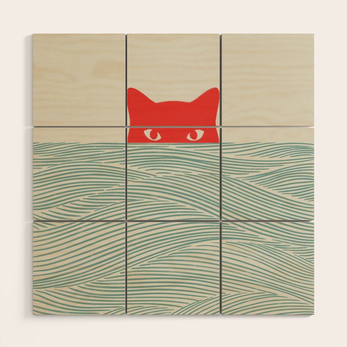 Cat Landscape 180: Sunrise Cat Wood Wall Art Gallery Image 1