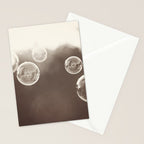 Bubbles Photography, Soap Bubble Laundry Room Art, Bathroom Photo, Brown Bath Picture Restroom Print Stationery Card Gallery Image 2