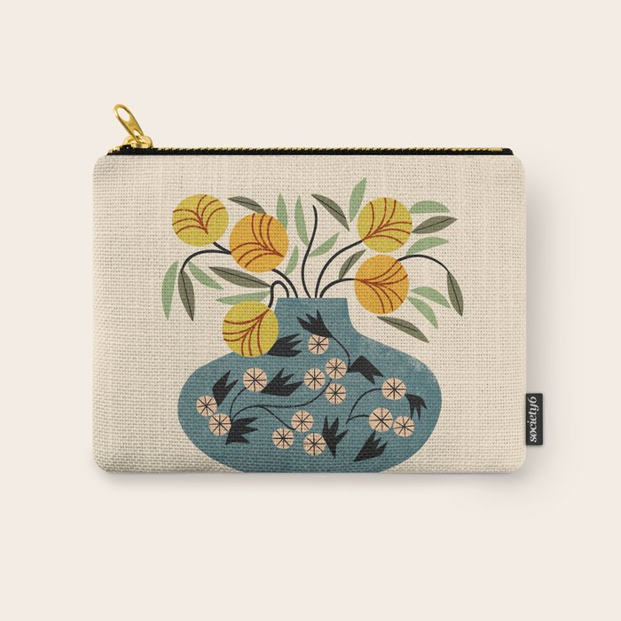 Painted Vase Blooms Carry All Pouch Gallery Image 1