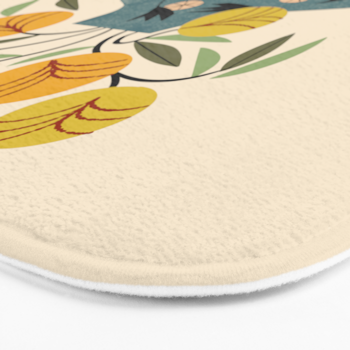 Painted Vase Blooms Bath Mat Gallery Image 3