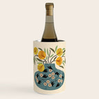 Painted Vase Blooms Wine Chiller Gallery Image 1