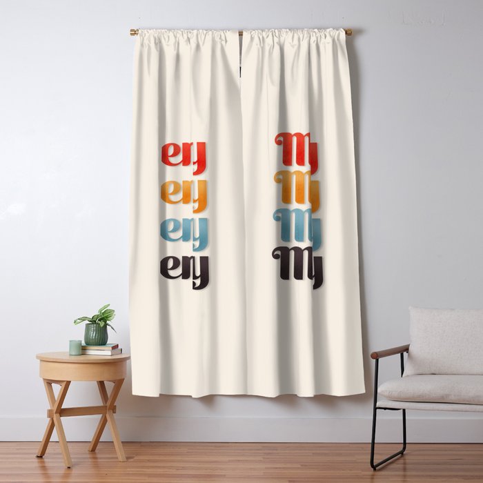Merry typography Window Curtain Gallery Image 5