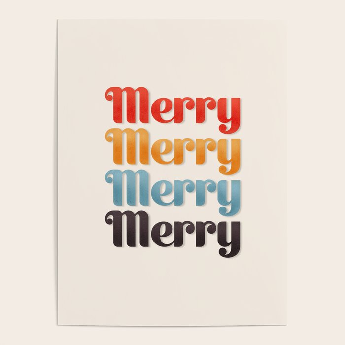 Merry typography Poster Gallery Image 4
