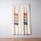 Merry typography Window Curtain Gallery Image 3