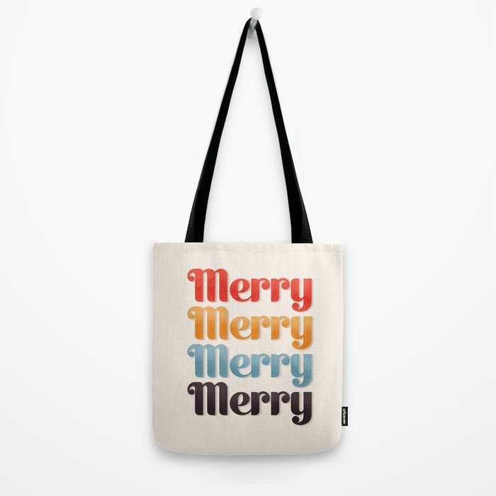 Merry typography Tote Bag Gallery Image 2