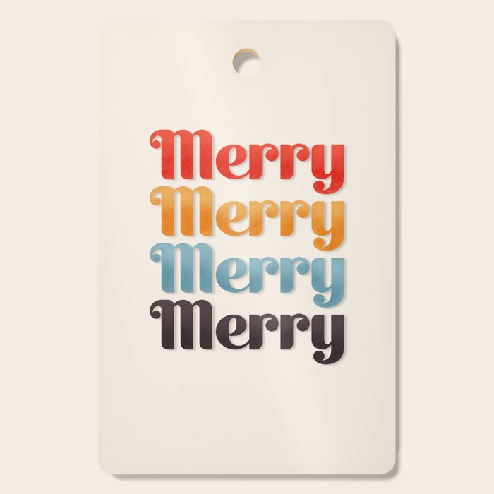 Merry typography Cutting Board Gallery Image 1