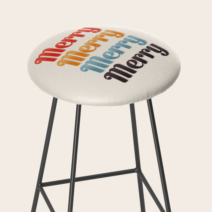 Merry typography Stool Gallery Image 2
