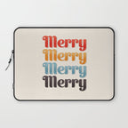 Merry typography Laptop Sleeve Gallery Image 1